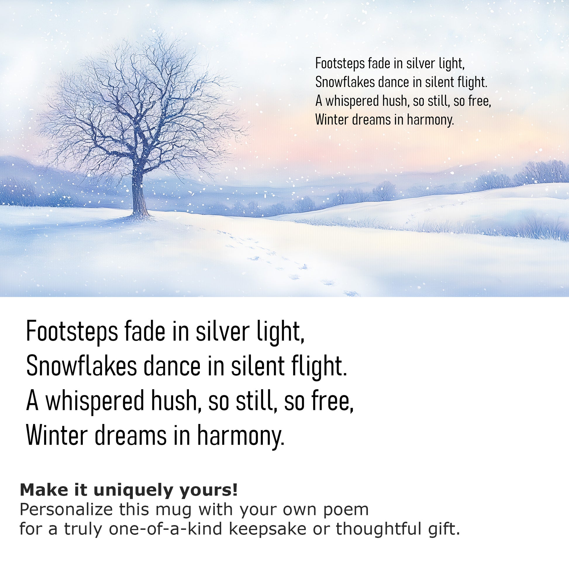 Winter's Dreams Poetry Mug 15 oz - Poem