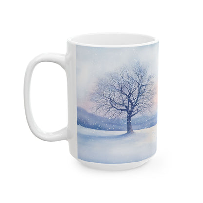 Winter's Dreams Nature-inspired Poetry Mug 15 oz